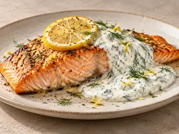 Salmão ao Forno com Iogurte e Ervas